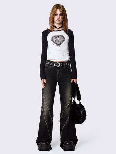 Marla Black Distressed Jeans