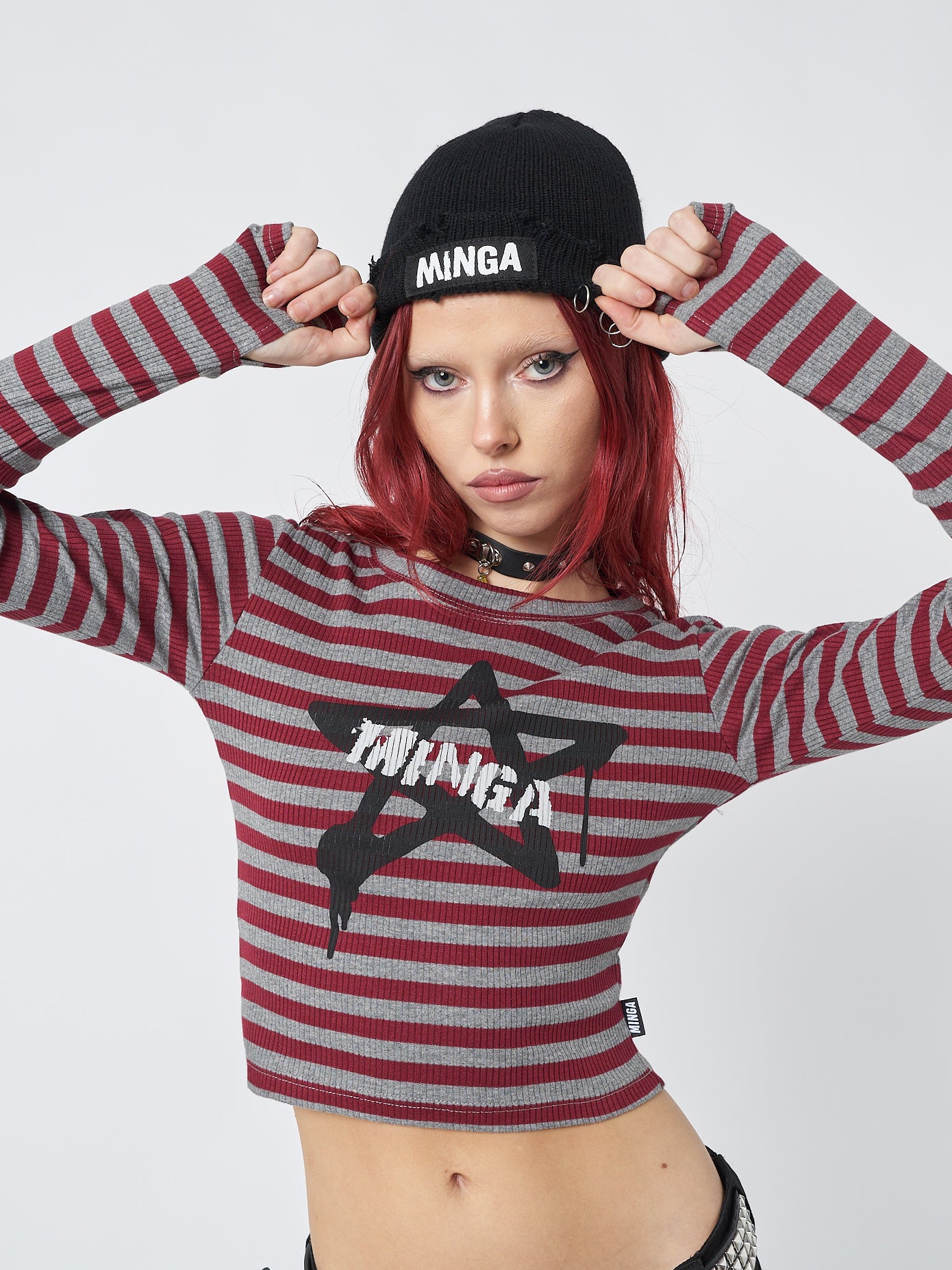 Star Sign Striped Rib Top - Minga London
