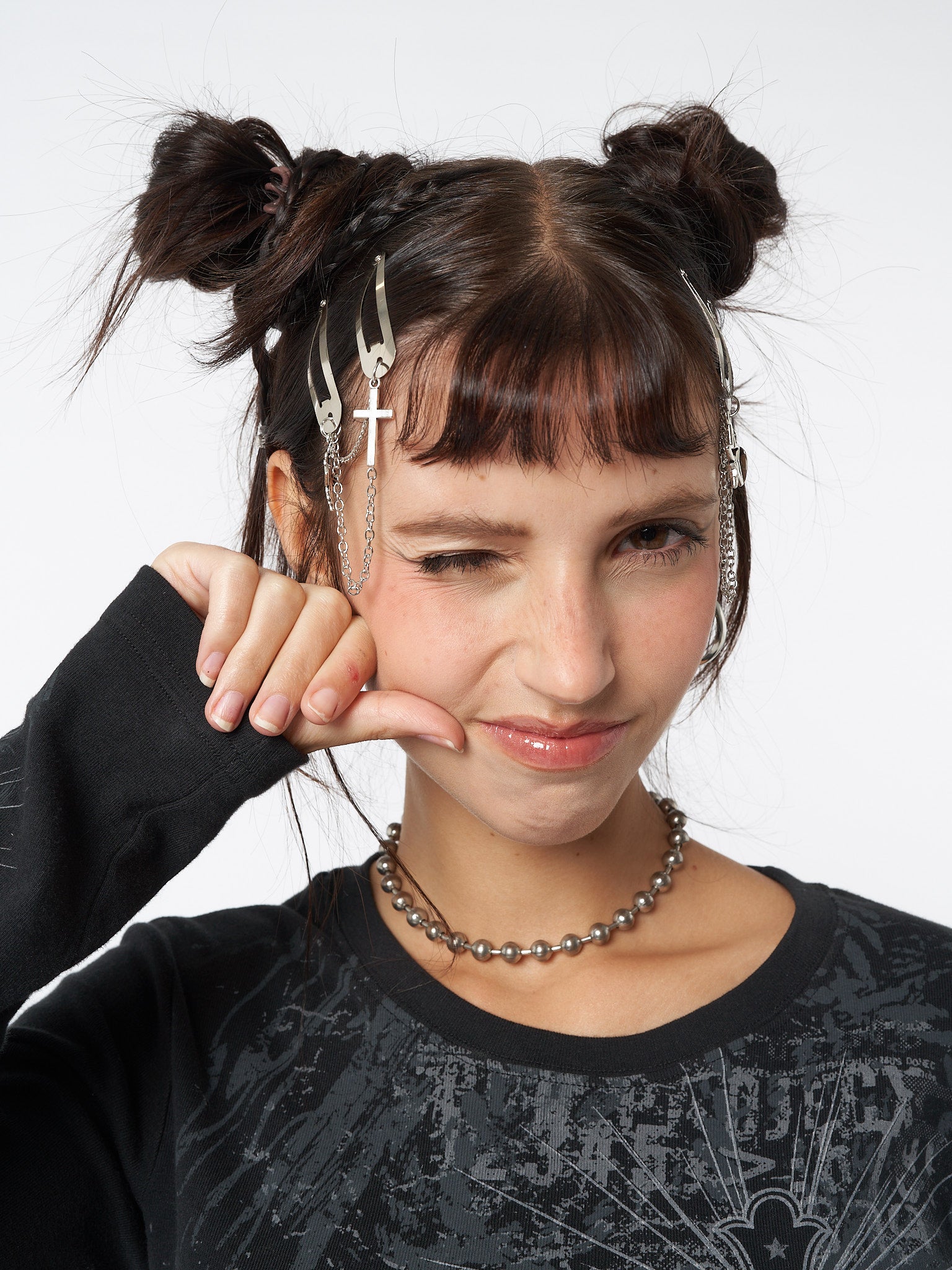 Cyber Angel Hair Clips Set - Minga London