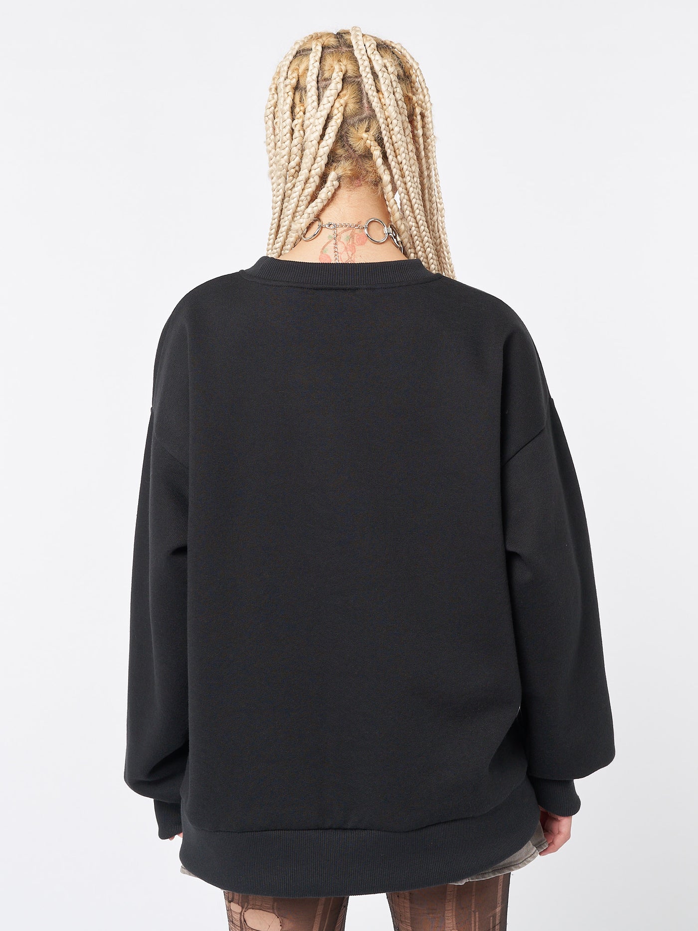 Overthinker Black Lace Up Sweatshirt - Minga London