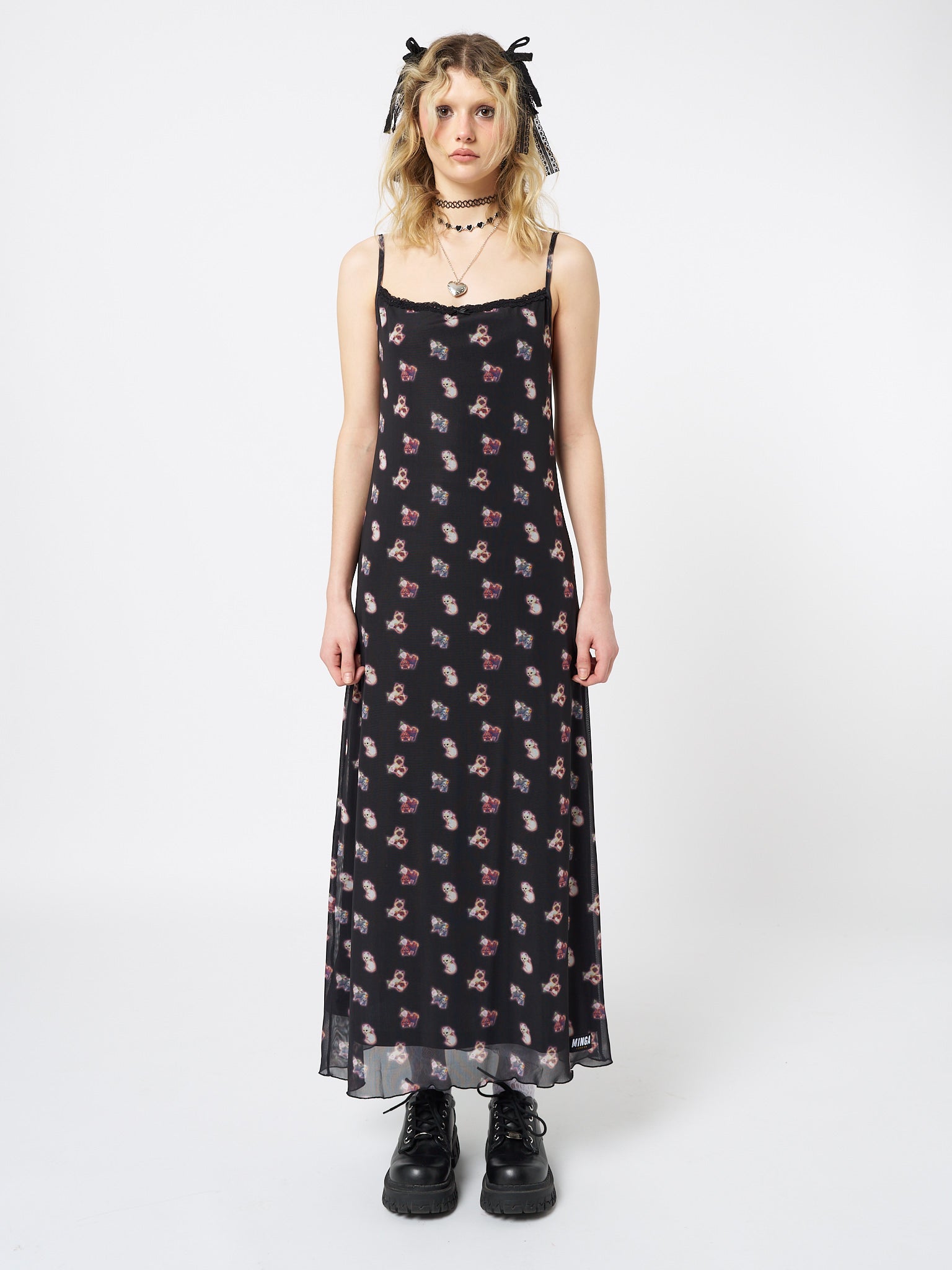 That Cat Girl Mesh Maxi Dress - Minga London