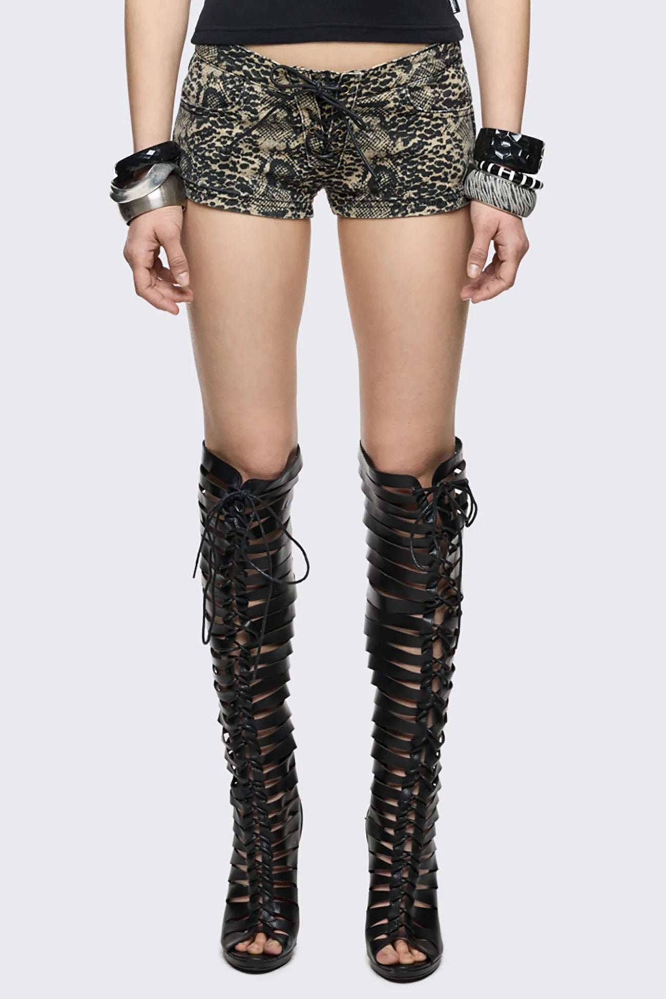 Snake Print Hot Pants | Minga London
