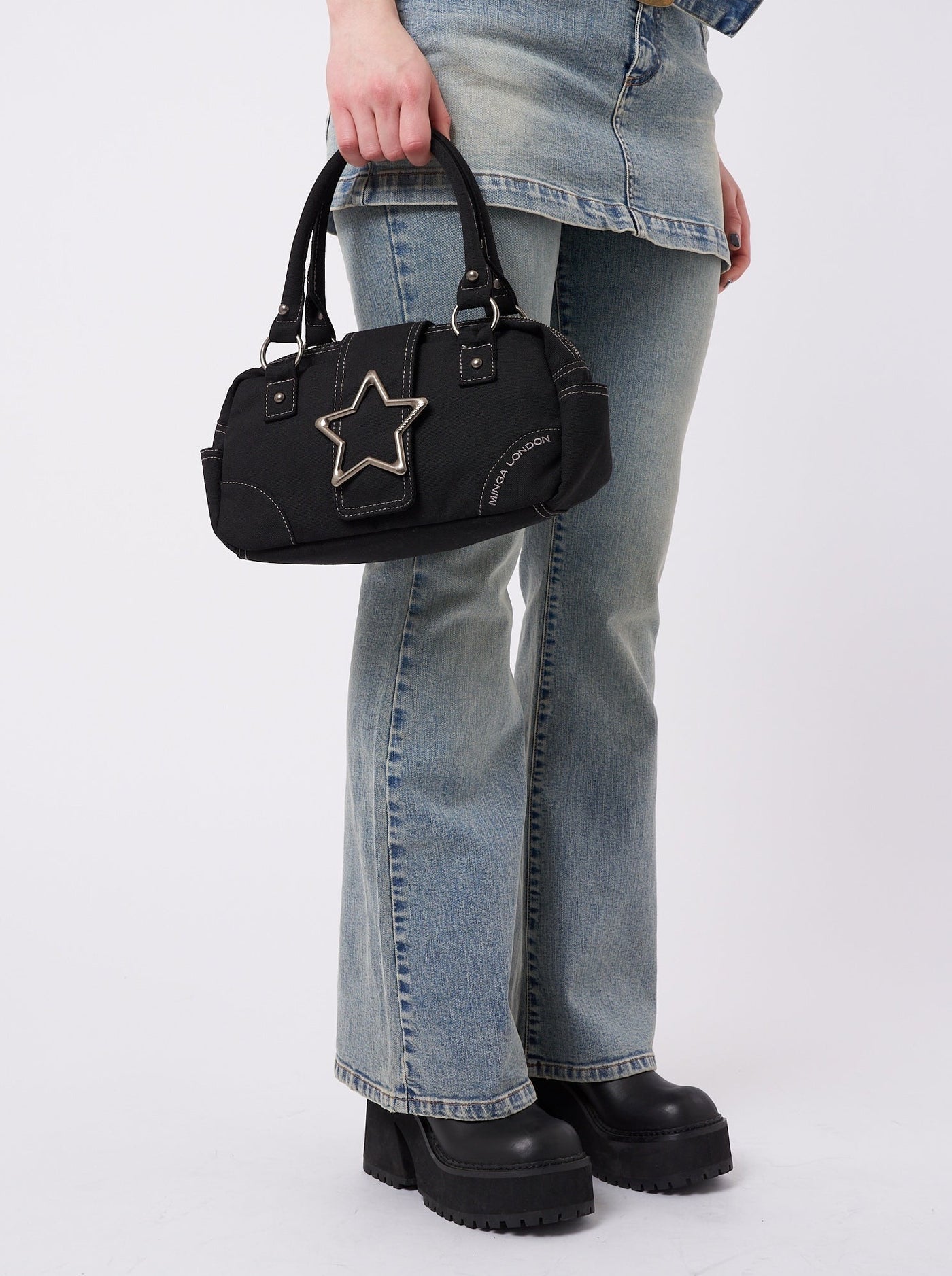 Star Girl Black Y2k Handbag - Minga London