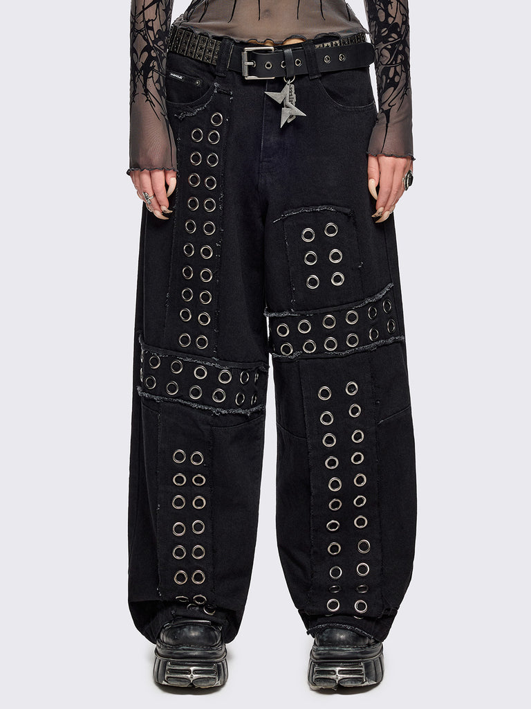 パンツ MENES Black Matt Baggy Jeans menes Black Matt Baggy Jeans - メルカリ