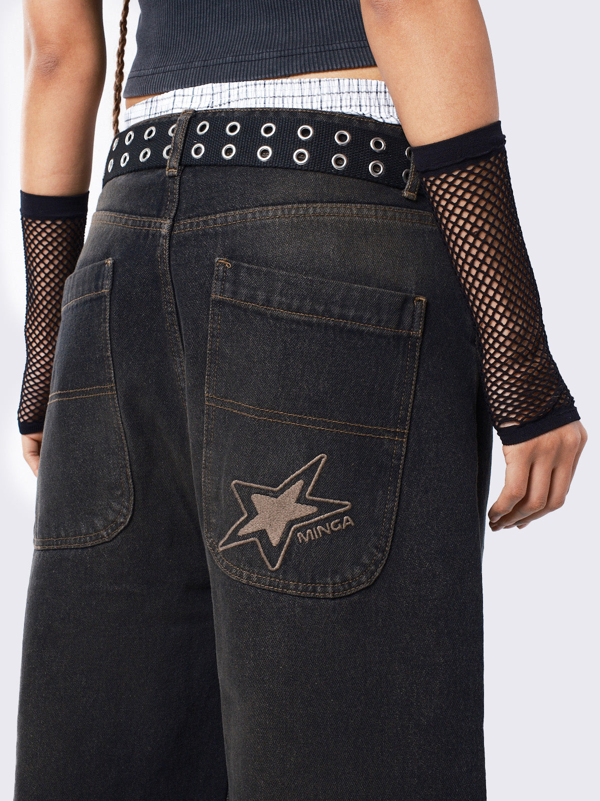 Echo Black Overdye Baggy Jeans