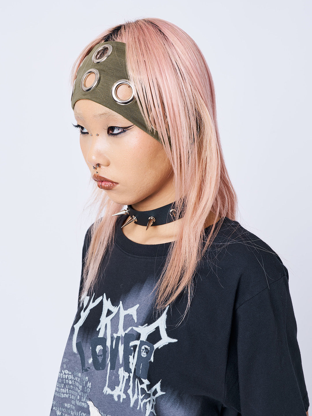 Elektra Green Metallic Hole Headband