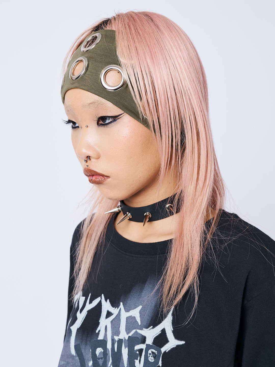 Elektra Green Metallic Hole Headband