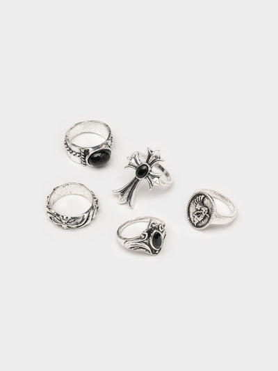 Good Witch 5pc Gothic Ring Set