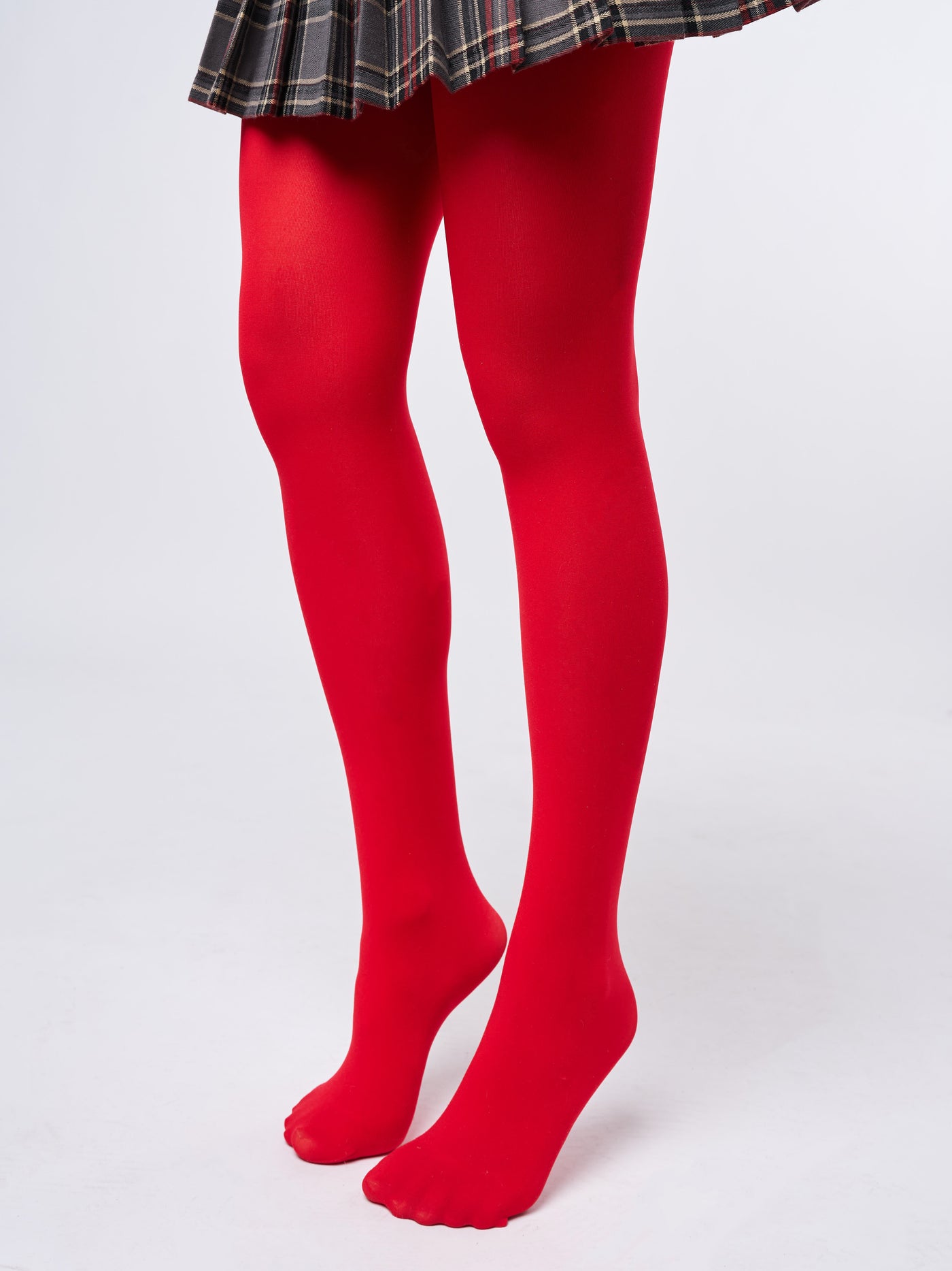 Gracie Red Opaque Tights