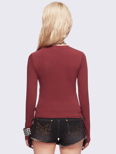 Graveborn Burgundy Top