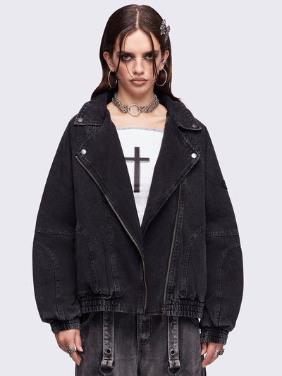 Harley Black Bomber Jacket