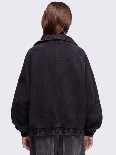 Harley Black Bomber Jacket