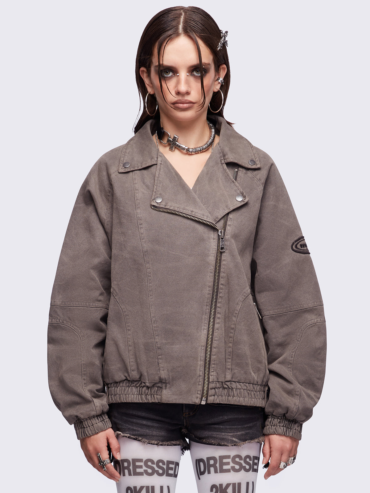 Harley Taupe Bomber Jacket