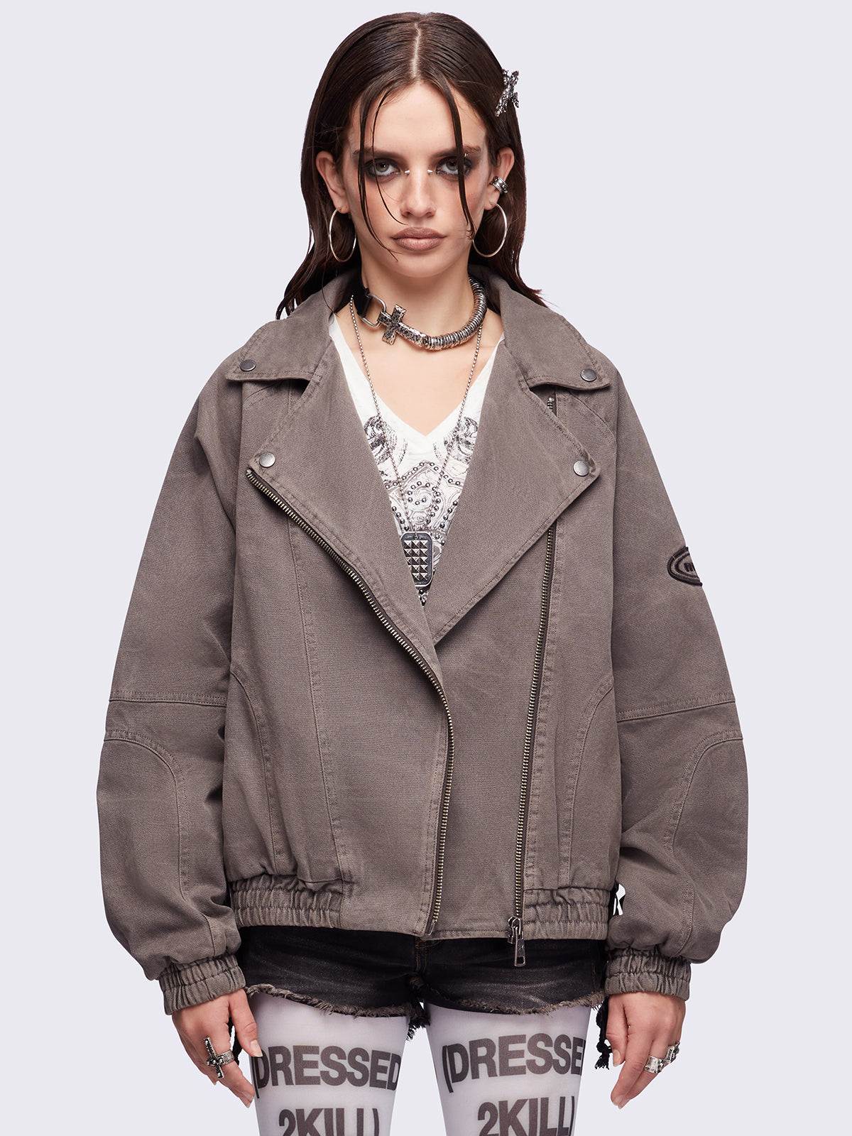 Harley Taupe Bomber Jacket
