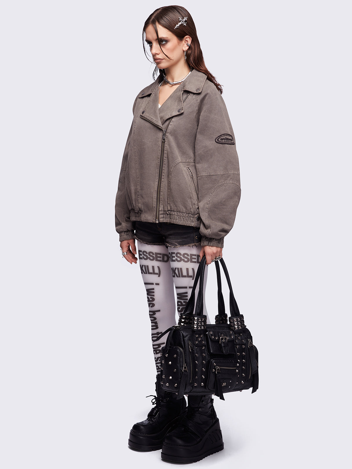 Harley Taupe Bomber Jacket