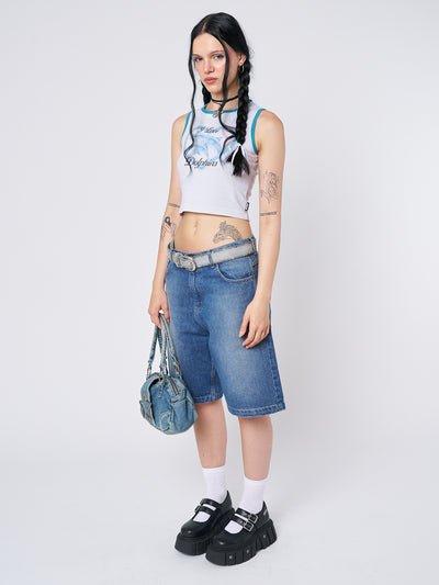 I Love Dolphins Print Vest Top - Minga London