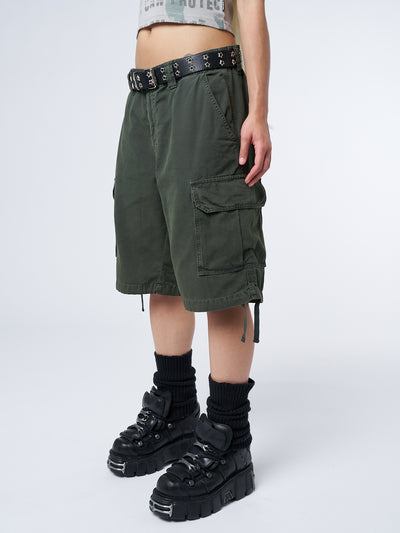 Issa Green Long Cargo Shorts - Minga London