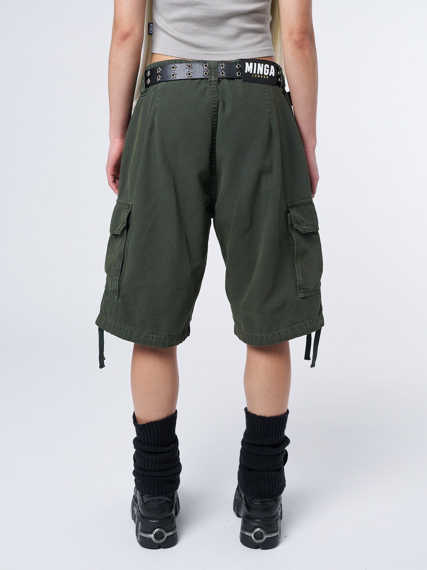 Issa Green Long Cargo Shorts - Minga London