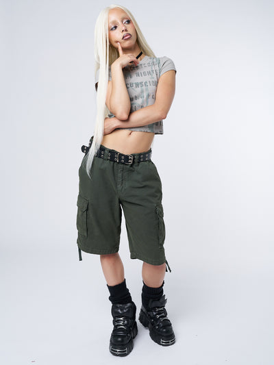 Issa Green Long Cargo Shorts - Minga London