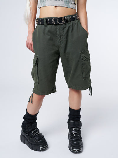 Issa Green Long Cargo Shorts - Minga London