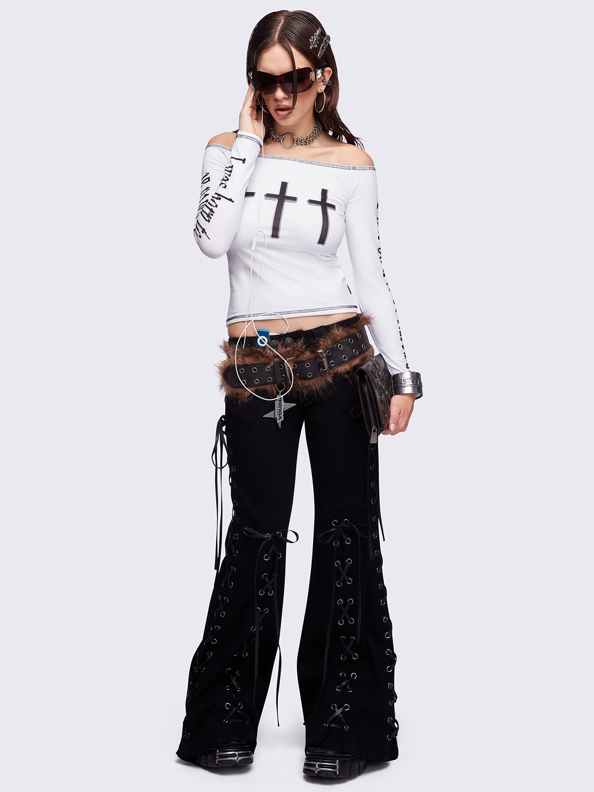 Look at Me White Off-Shoulder Top