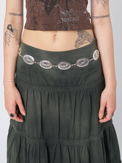 Lost Treasure Metallic Concho Belt - Minga London