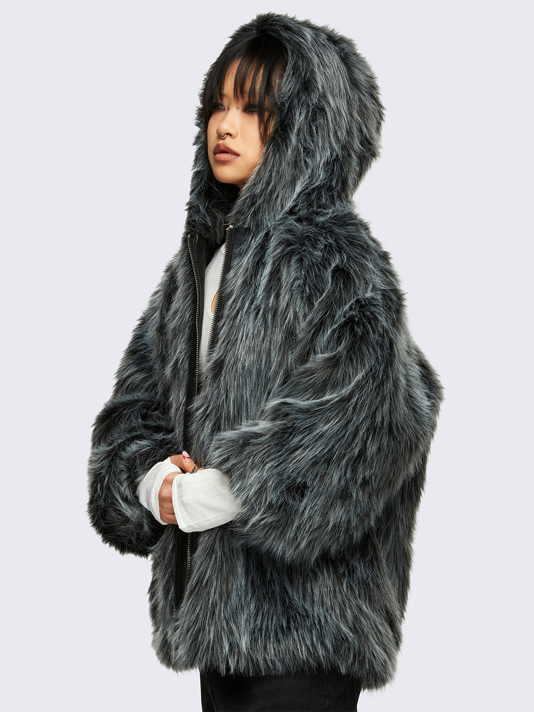 Vegan Fur Jacket / Brown | leinwande