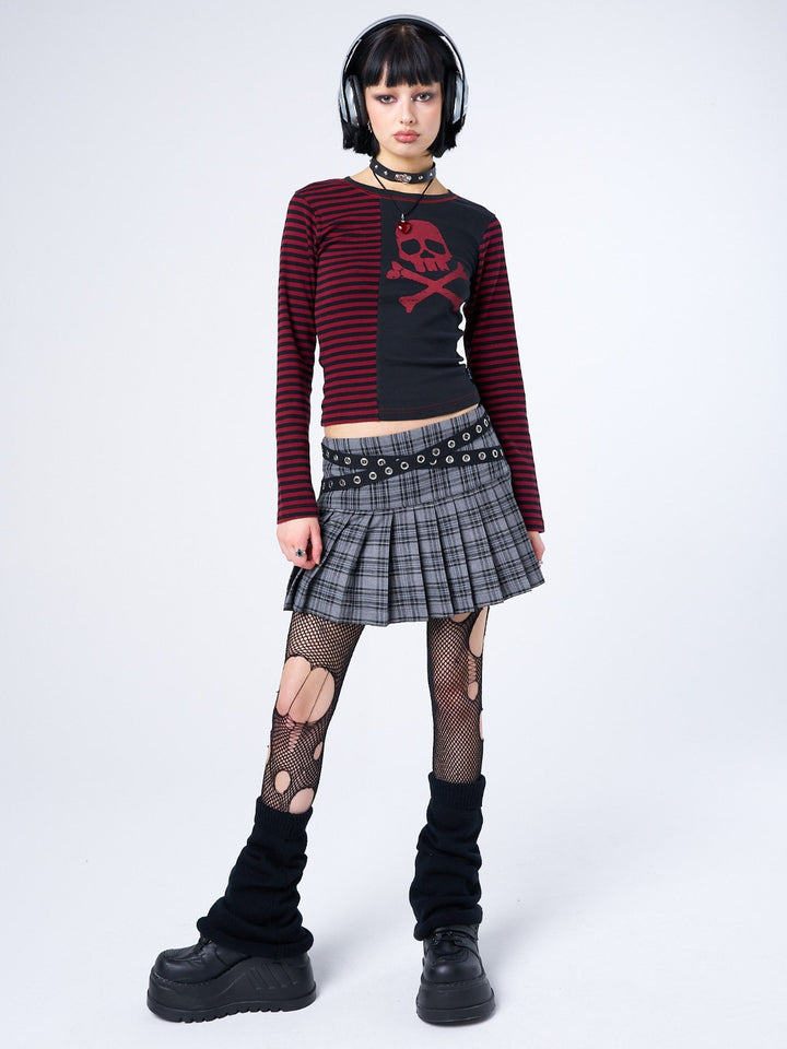 Grey & Black Tartan Mini Skirt - Y2K Grunge | Minga London Grey & Black Tartan Mini Skirt - Y2K Grunge | Minga London