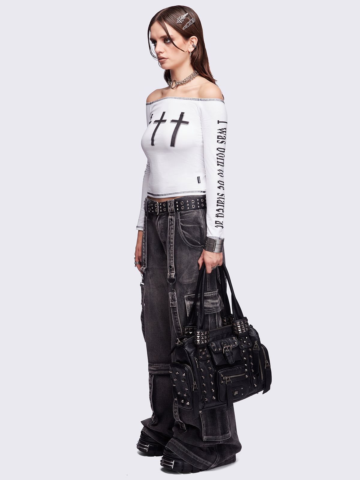 Myrrh Black Vegan Shoulder Bag