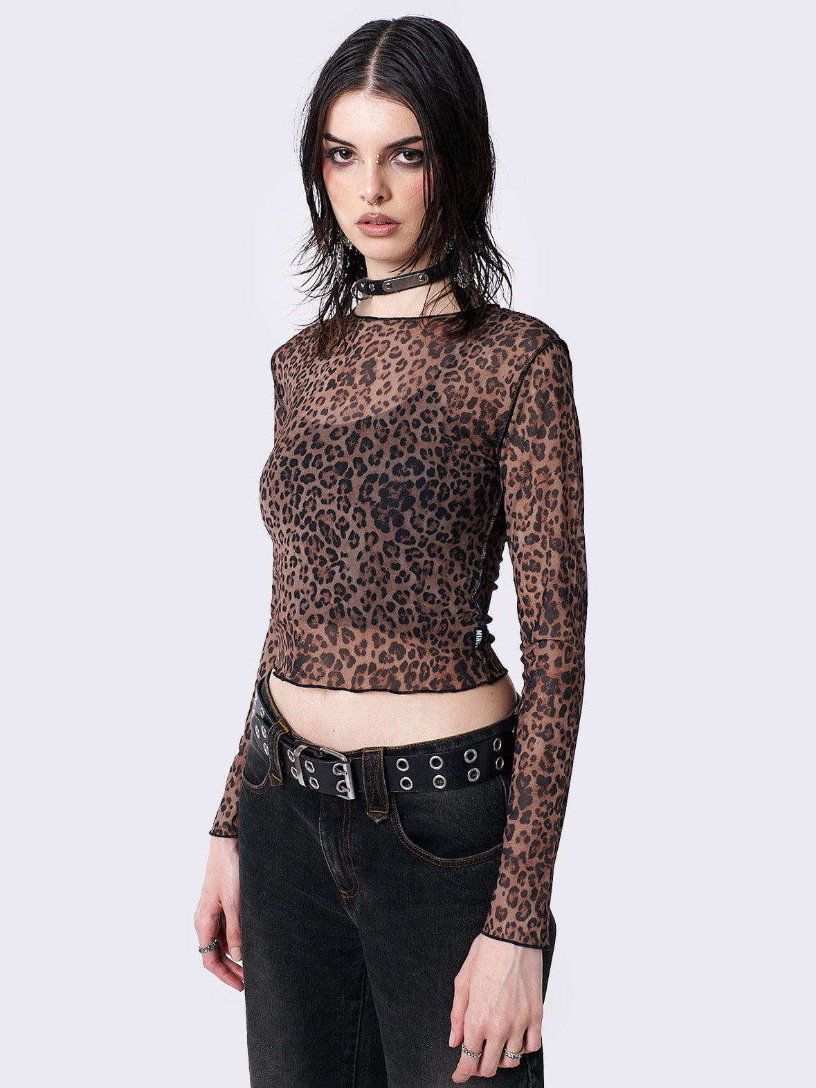 Nala Leopard Mesh Top