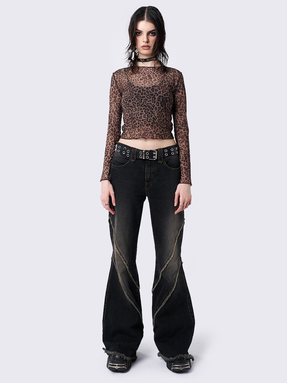 Nala Leopard Mesh Top
