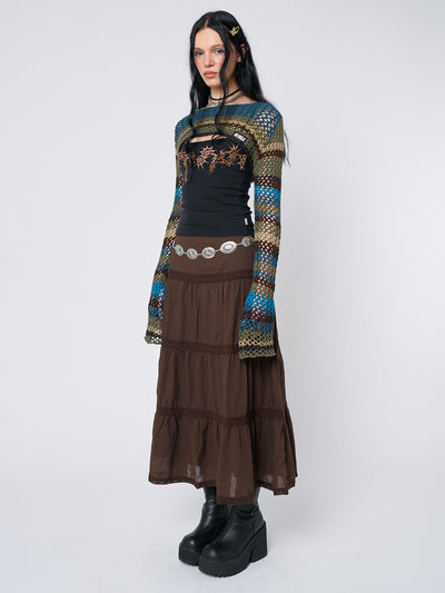 Oceana Stripes Knitted Shrug - Minga London