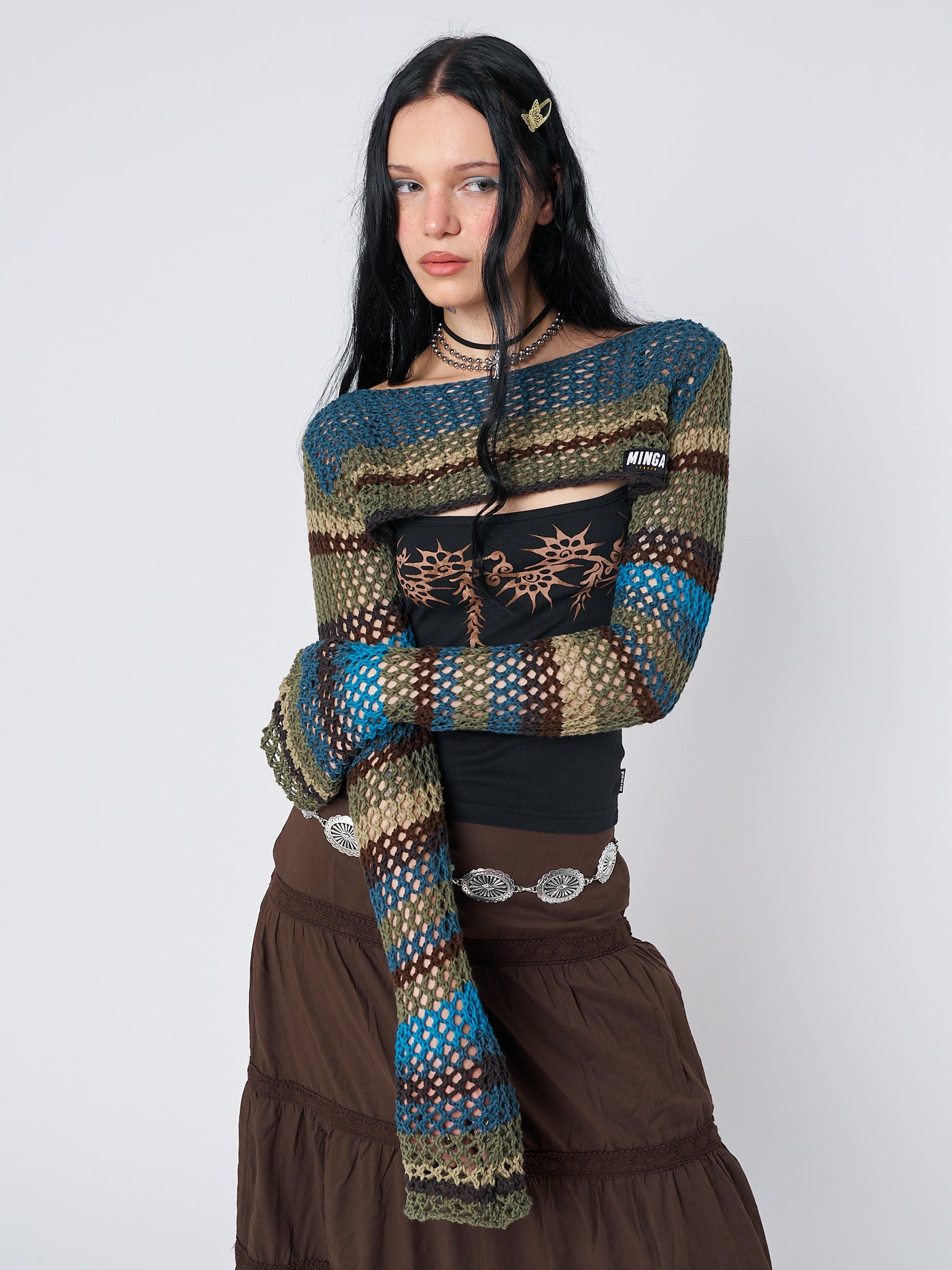 Striped shrug best sale