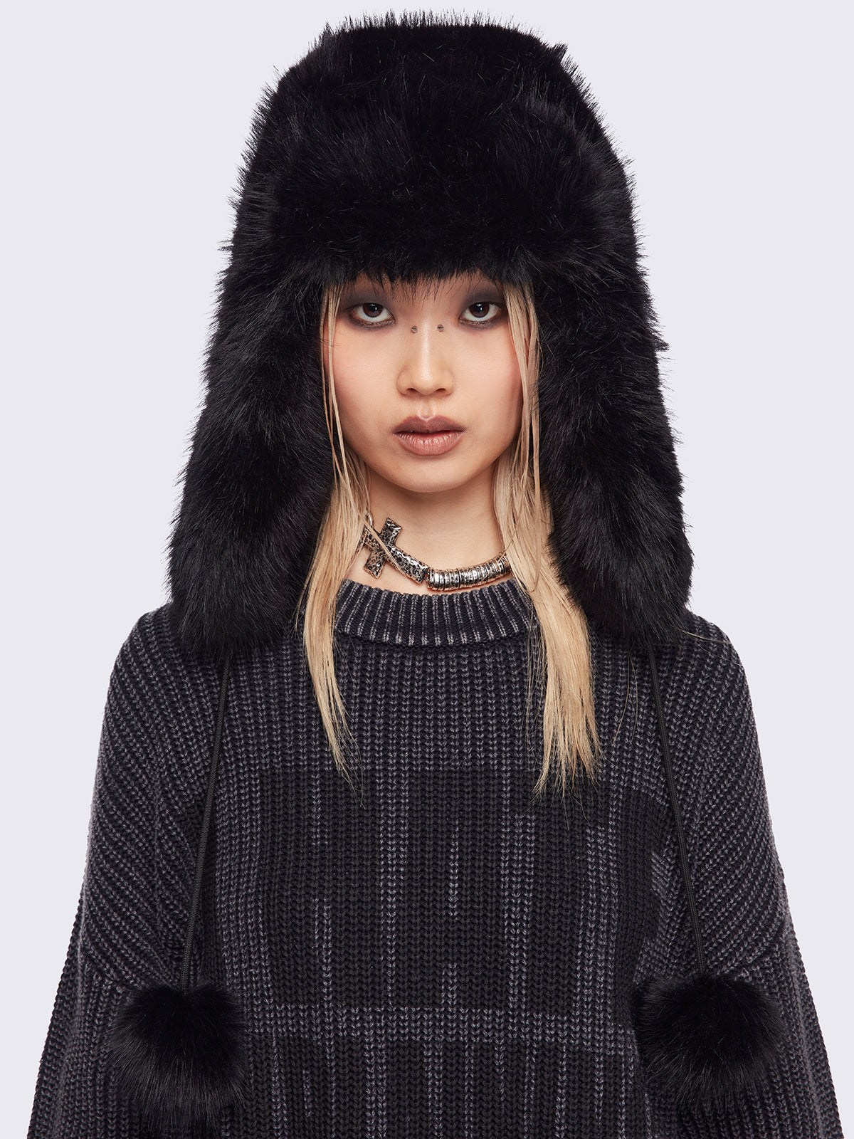 Panther Fluffy Trapper Hat