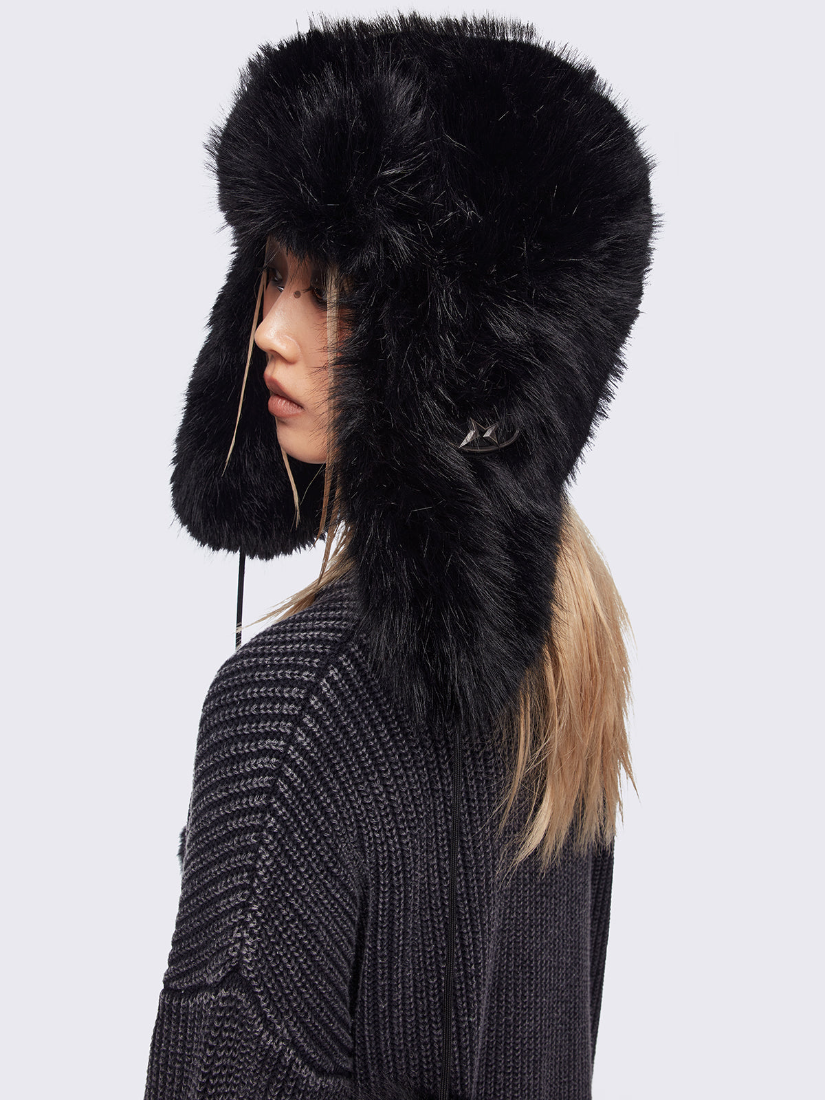 Panther Fluffy Trapper Hat