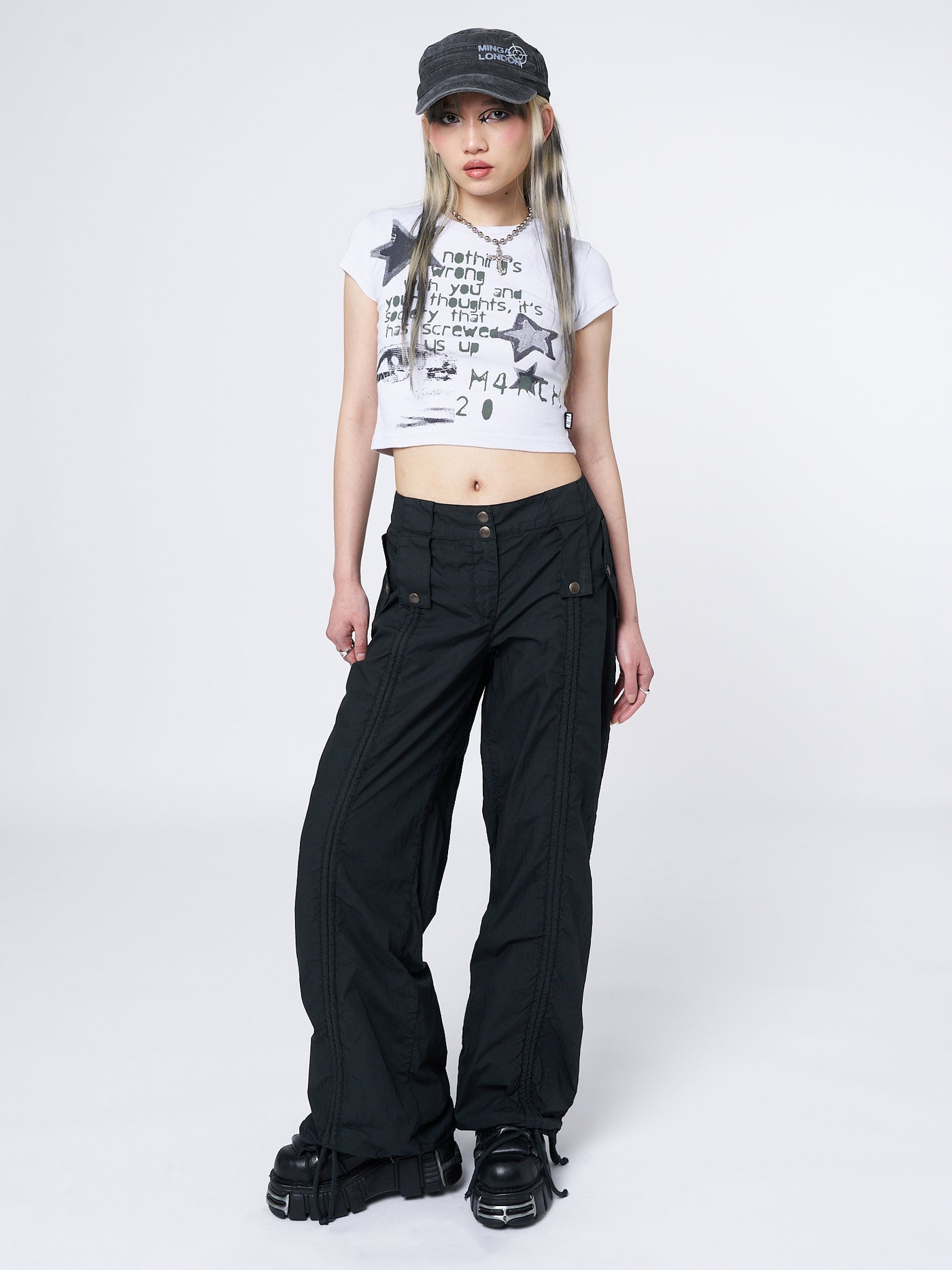 Society Star Graphic Baby Tee - Minga London