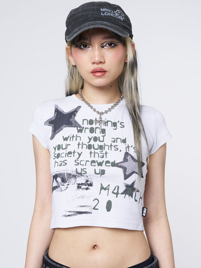 Society Star Graphic Baby Tee - Minga London