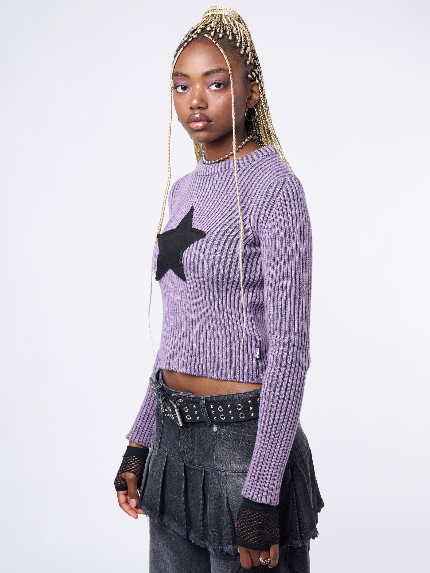 Star! Lilac Chunky Knit Jumper