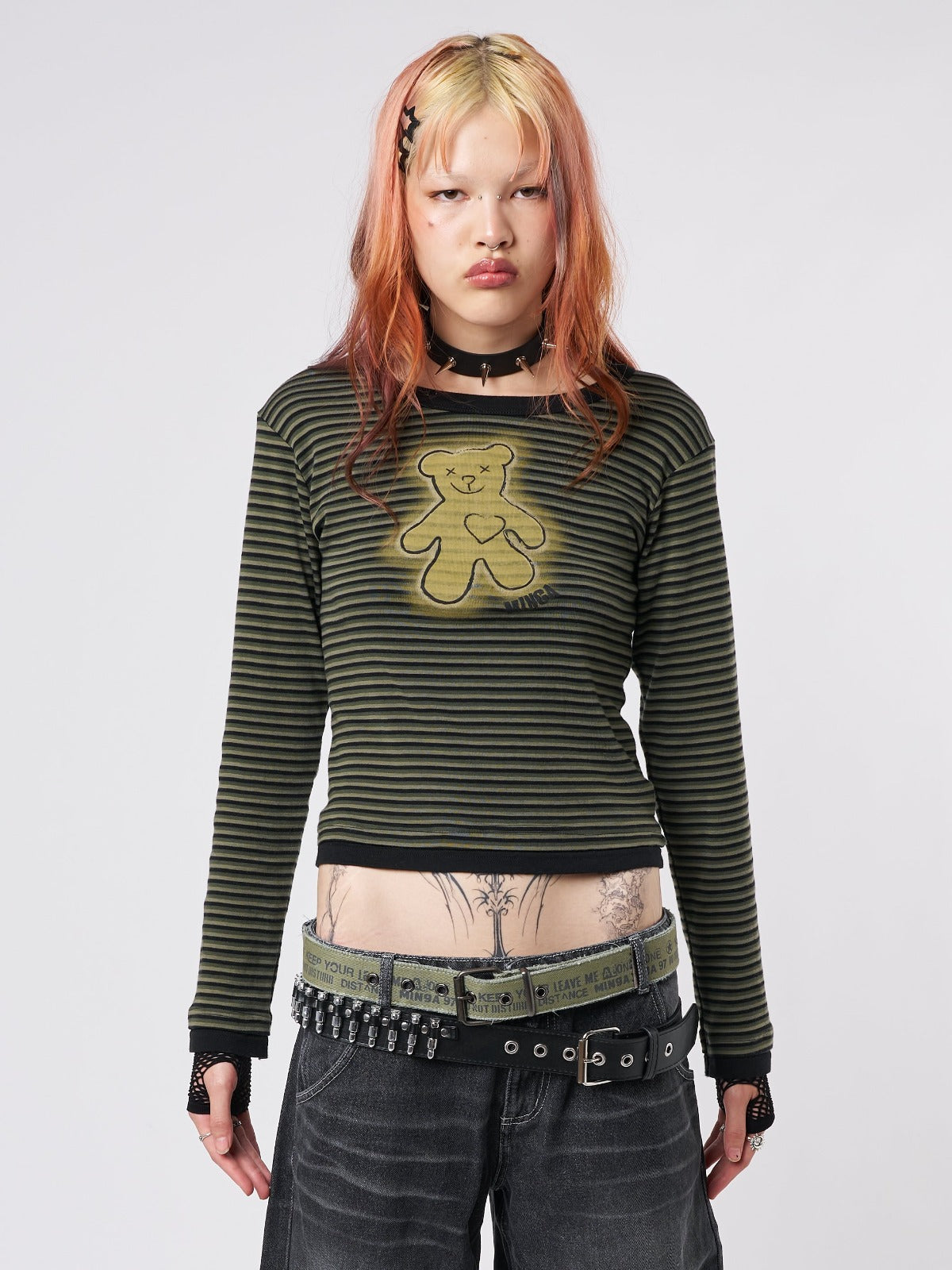 Teddy Green Striped Top - Minga London