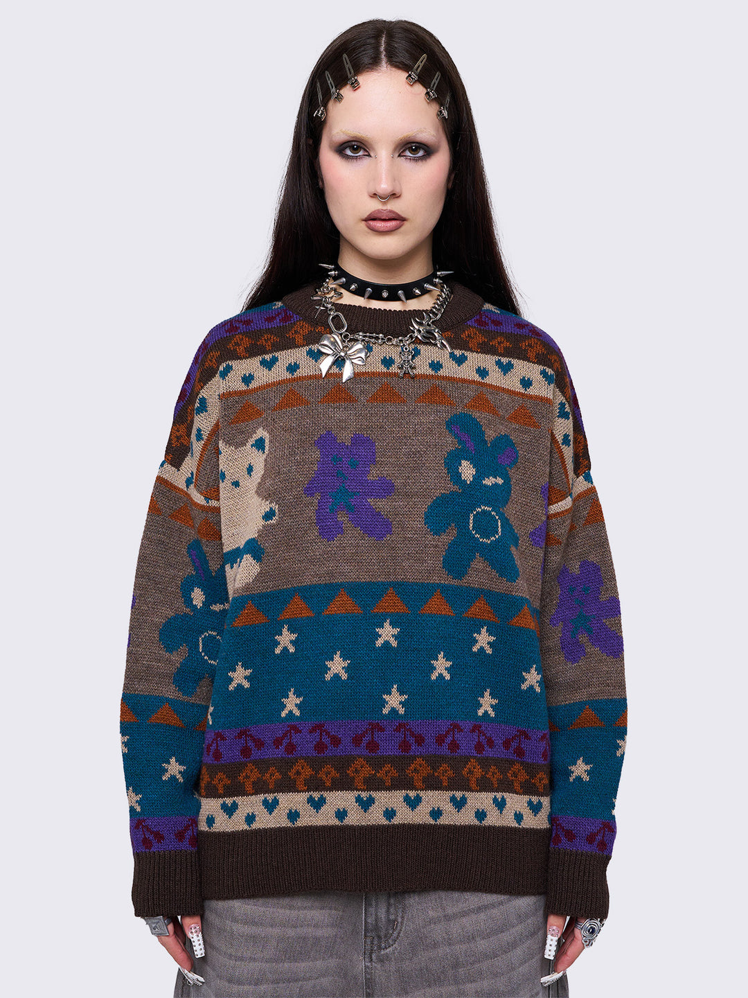 Ppsnabha Neon Yellow Cropped Sweater Ppsnabha Teddy Fresh Black