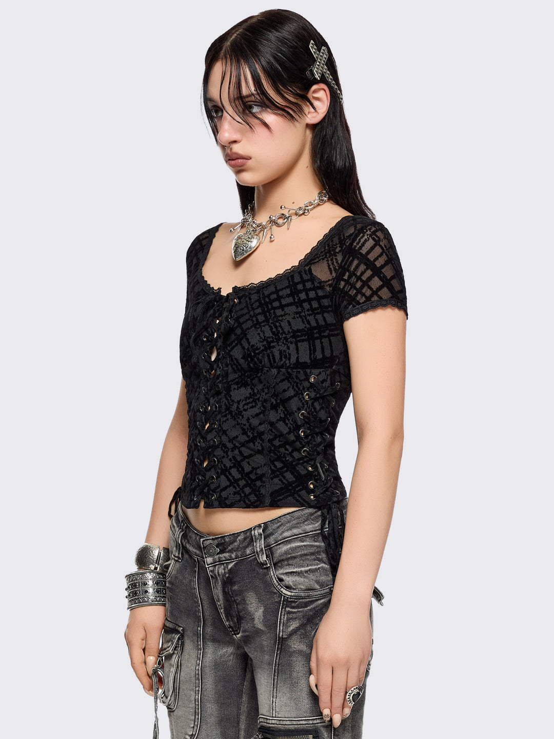 トップス andmary navi corset tops black CORSET TOP – Redemption