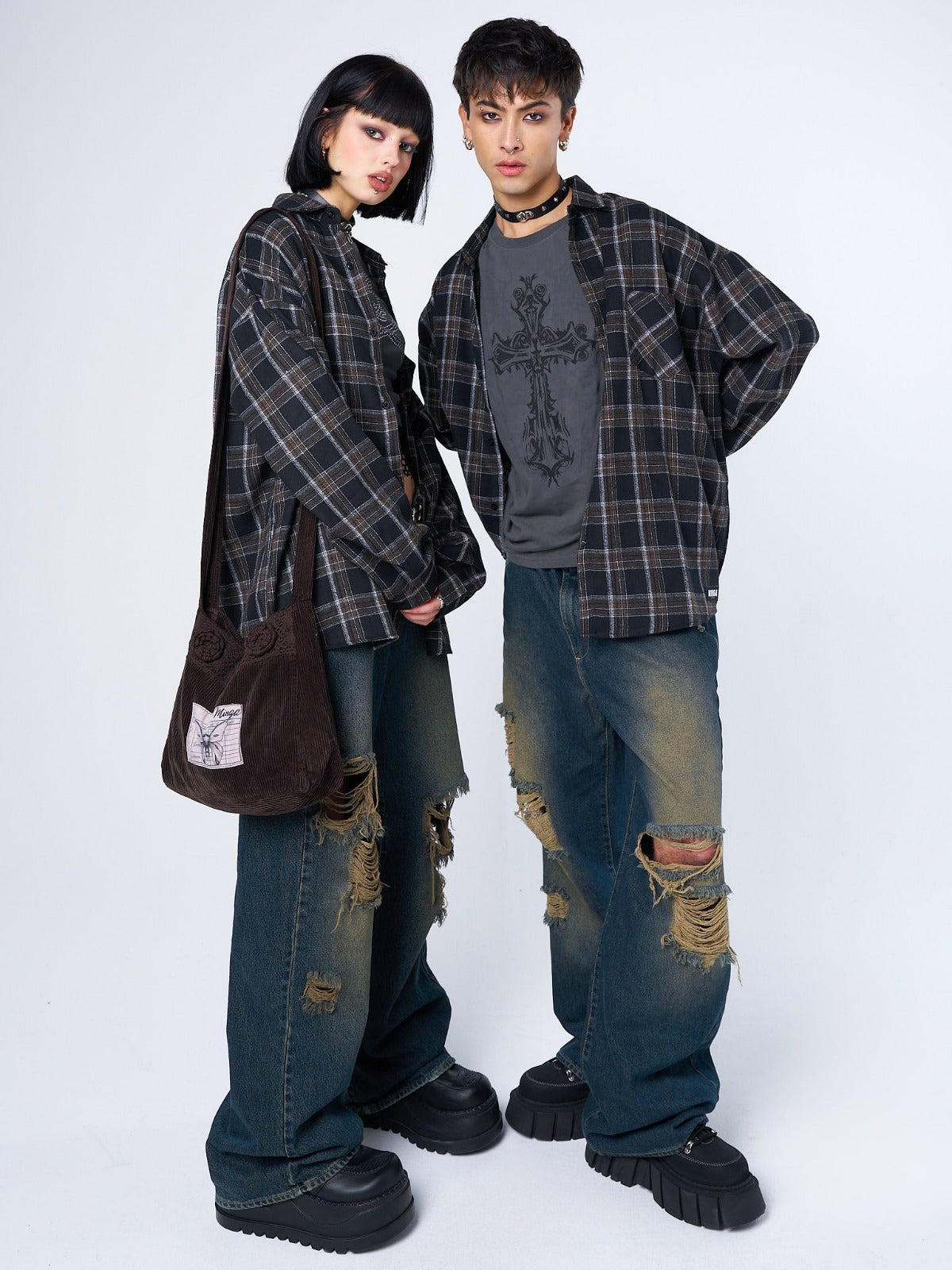 Tyler Black & Grey Checked Shirt