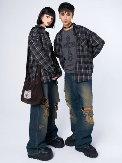 Tyler Black & Grey Checked Shirt