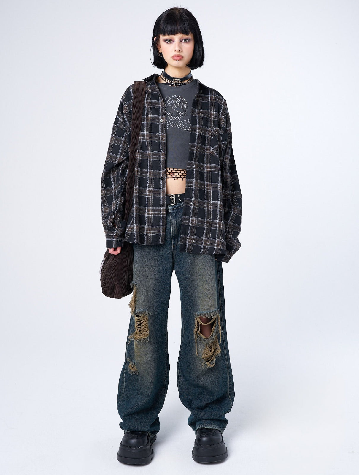 Tyler Black & Grey Checked Shirt