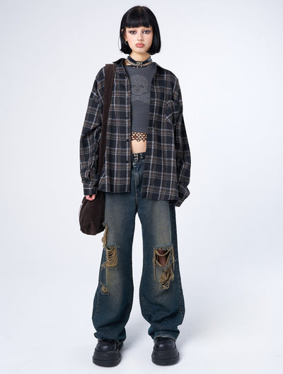 Tyler Black & Grey Checked Shirt