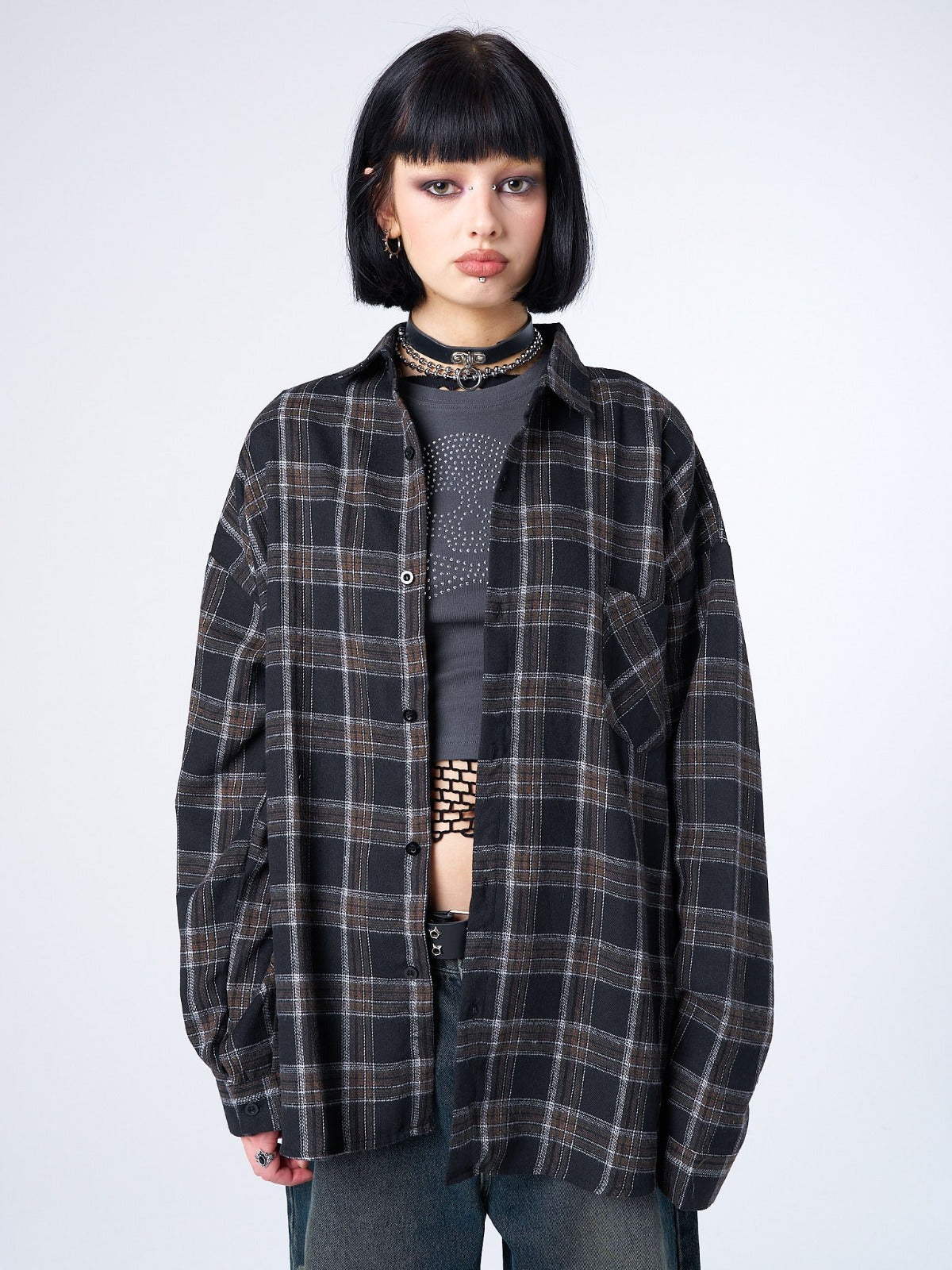 Tyler Black & Grey Checked Shirt