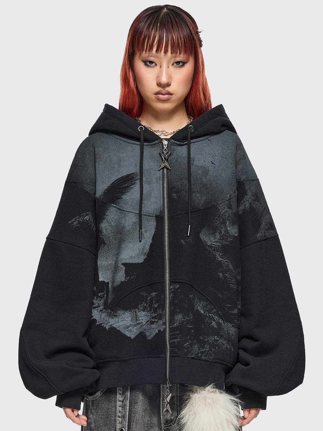 トップス MASU ANGEL ZIP-UP HOODIE(BLACK) MASU（エムエーエスユー）の「MASU/エムエーエスユー/ANGEL ZIP