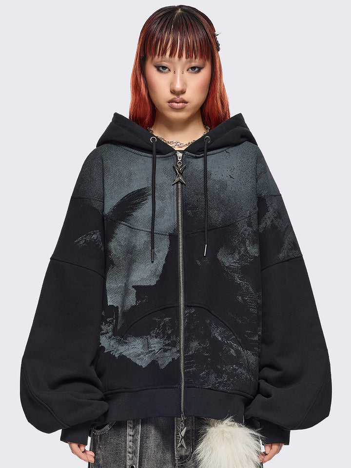 トップス MASU ANGEL ZIP-UP HOODIE(BLACK) 48 MASU(エムエーエスユー)のANGEL ZIP-UP HOODIE BLACKの通販