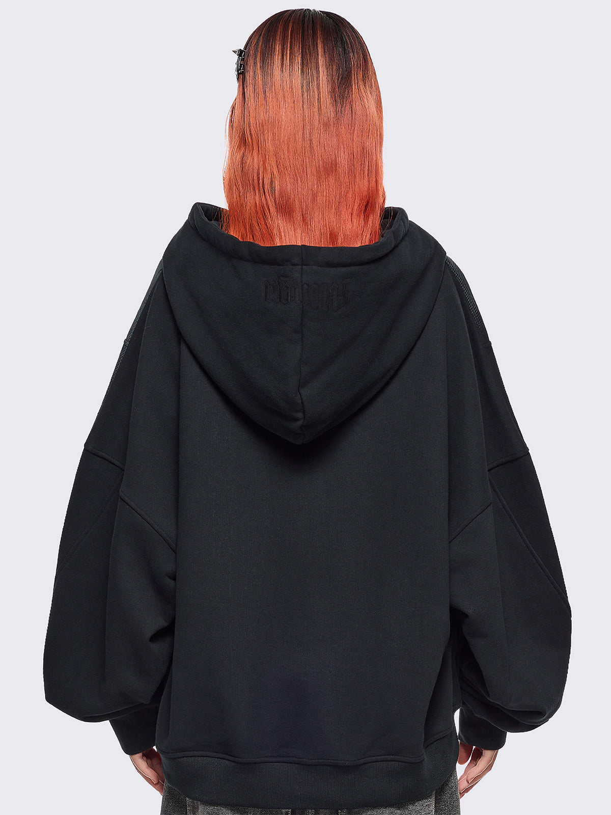 Black Angel Zip Up Hoodie