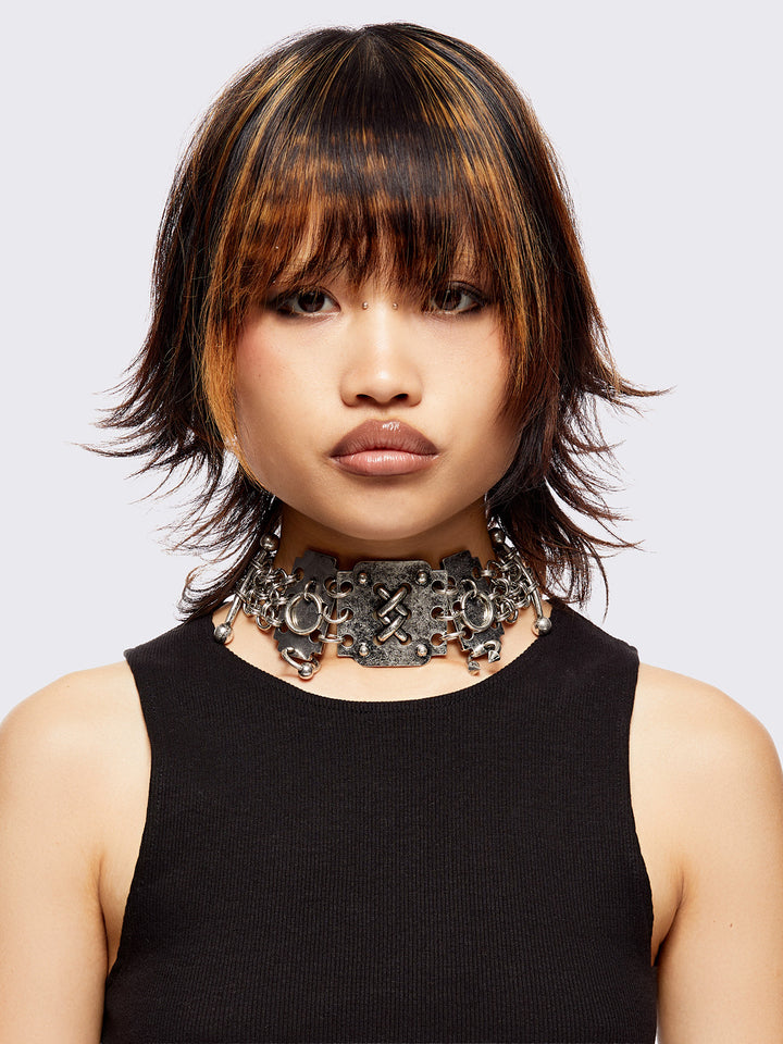 国内未入荷 Minga London - NEXUS O-RING CHOKER Chunky Silver O-Ring Choker Necklace | Minga London – Minga